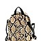 2 WAY SNAKE PRINT BACKPACK