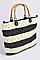 Striped Cross Body Bag