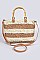 Striped Cross Body Bag