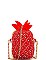 Trendy 2in1 Pineapple Clutch Crossbody with Long Chain JY-PPC-6237