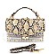 MULTI COLOR COAT CLEAR TRANSLUCENT SNAKESKIN CLUTCH