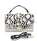 MULTI COLOR COAT CLEAR TRANSLUCENT SNAKESKIN CLUTCH