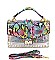 MULTI COLOR COAT CLEAR TRANSLUCENT SNAKESKIN CLUTCH