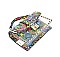 MULTI COLOR COAT CLEAR TRANSLUCENT SNAKESKIN CLUTCH