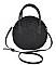 SOFT CIRCULAR FAUX FUR CROSSBODY CLUTCH