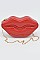 Detachable Lips Hand Bag Clutch