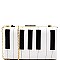 PPC5388-LP Piano Keyboard 3D Print Hard Frame Clutch