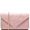 PPC5392-LP Felt-Suede Flap Clutch