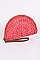 Fashion Half Circle Straw Clutch.