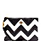 MH-PPC6188 Zig Zag Color Block Clutch with Bee Charm