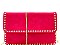 Stud Accent Felt-Suede Flap 2-Way Clutch