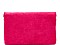 Stud Accent Felt-Suede Flap 2-Way Clutch