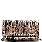 METALLIC FLAP SNAKE PRINT CLUTCH