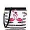 Flamingo Heart Print Striped Sequin Cross Body MH-PPC6304