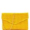 Woven Straw Envelope Clutch MH-PPC6348