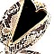 Pom Pom Accent Snake Print Shoulder Bag WHOLESALE