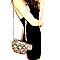 Pom Pom Accent Snake Print Shoulder Bag WHOLESALE