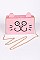 Cute Box with Cat Design Clutch