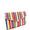 Multi-Color Woven Straw Envelope Clutch