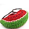 Handmade Natural Straw Watermelon Print Novelty Straw Basket Purse