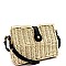 Woven Straw Flap Cross Body