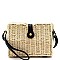 Woven Straw Flap Cross Body