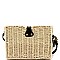 Woven Straw Flap Cross Body