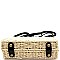 Woven Straw Flap Cross Body