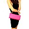 Chain Accent 2-Way Push-Lock Clutch Shoulder Bag