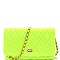 TURN LOCK QUILTED FAUX FUR CROSS BODY