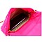 TURN LOCK QUILTED FAUX FUR CROSS BODY