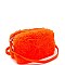 BOXY NEON FAUX FUR CROSS BODY