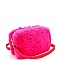 BOXY NEON FAUX FUR CROSS BODY