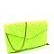 FAUX FUR ENVELOPE QUILTED CLUTCH