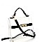 MEDIUM TRANSPARENT TURN-LOCK SATCHEL