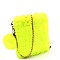 FAUX FUR POM POM ACCENT CELLPHONE HOLDER CROSS BODY