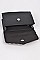 Beaded Leatherette Cross Body Clutch