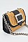 Cross Chain Body Strap Straw And Leather Clutch