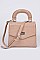 Monotone Glossy Snakeskin Bag