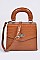 Monotone Glossy Snakeskin Bag