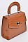 Monotone Glossy Snakeskin Bag