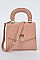 Monotone Glossy Snakeskin Bag