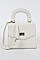 Monotone Glossy Snakeskin Bag