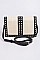 Studded Straw Clutch Bag