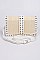 Studded Straw Clutch Bag