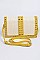 Studded Straw Clutch Bag