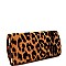 Fashionable Smartphone Friendly Frame Leopard Print Snap Wallet Beige MH-PPW2186