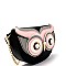 PPC5739-LP Unique Owl Theme Colorblock Novelty Cross Body