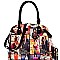 Magazine Print Patent Dome Satchel Wallet SET MH-PQ0051W