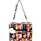 Obama Magazine US Flag Print 3 in 1 Boxy Satchel SET MH-PQ0281W